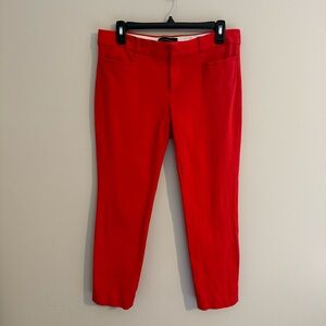 Banana Republic Sloan Red Skinny Ankle Pants Women’s 6